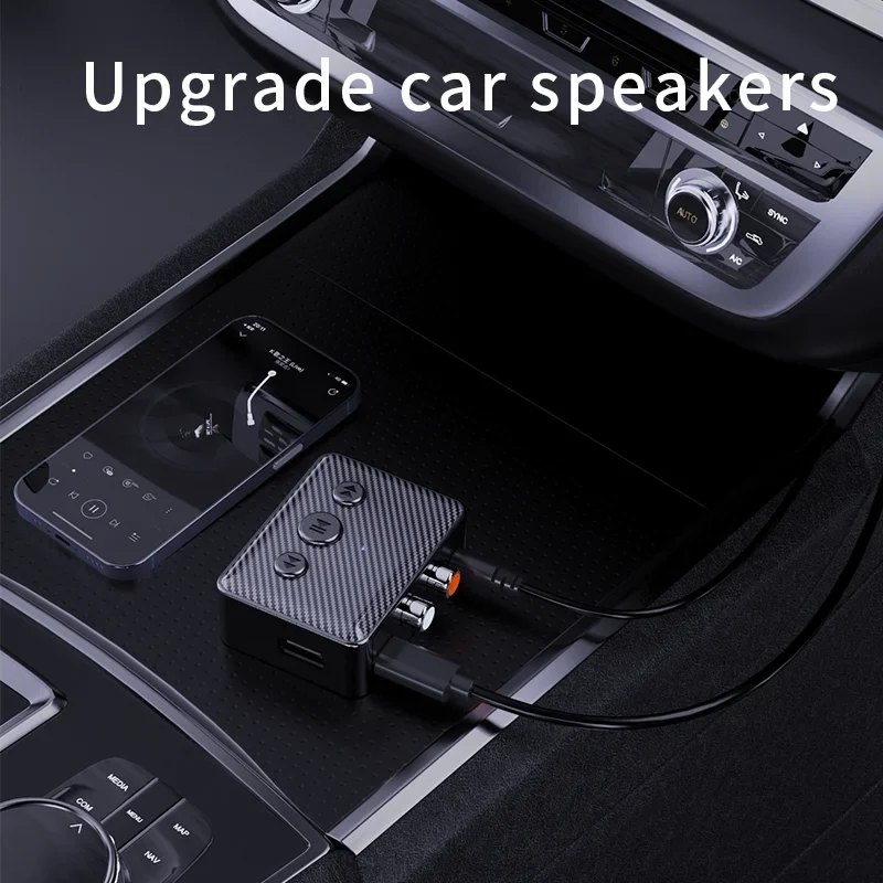 Bluetooth 5.4 Audio Receiver RCA 3.5mm AUX USB Wireless Adapter With MIC Support U-Disk Play For Car Kit Speaker Amplifier