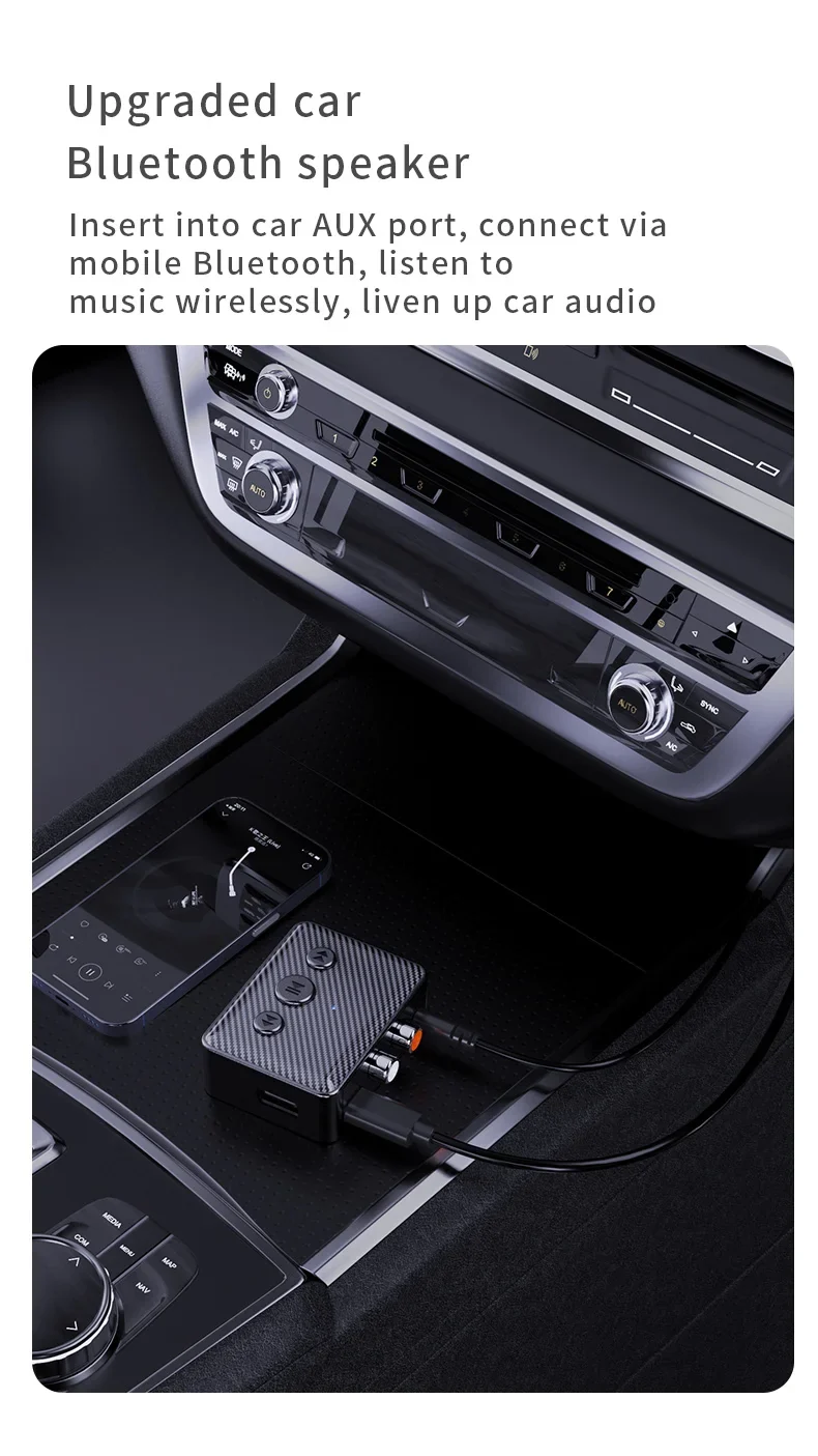 Bluetooth 5.4 Audio Receiver RCA 3.5mm AUX USB Wireless Adapter With MIC Support U-Disk Play For Car Kit Speaker Amplifier