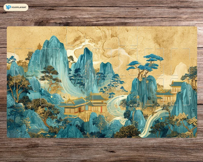 Ethereal Mountain Temple Yu-Gi-Oh! Playmat - Board Game Mat for TCG - Premium Desk Mat for Card Game Players and Gaming