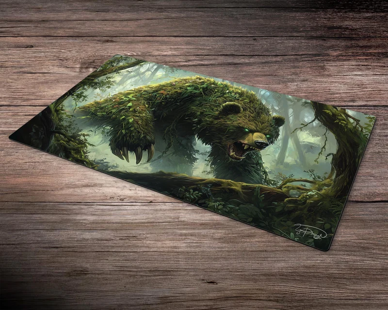 Verdant Guardian - Bloomburrow Beast MTG Playmat - 24"x14" TCG OCG Board Game Mat Gift - Premium Desk Mat for Card Game Players and Gaming