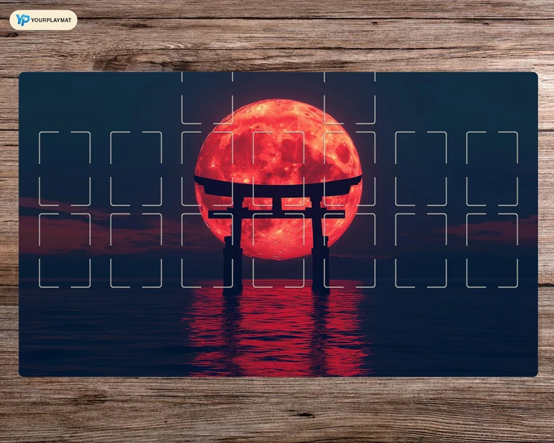 Crimson Horizon Yu-Gi-Oh! Playmat - Board Game Mat for TCG - Premium Desk Mat for Card Game Players and Gaming