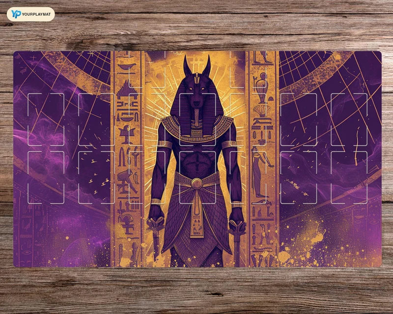 Anubis Ascendant Yu-Gi-Oh! Playmat - 24"x14" TCG OCG Board Game Mat Gift - Premium Desk Mat for Card Game Players and Gaming