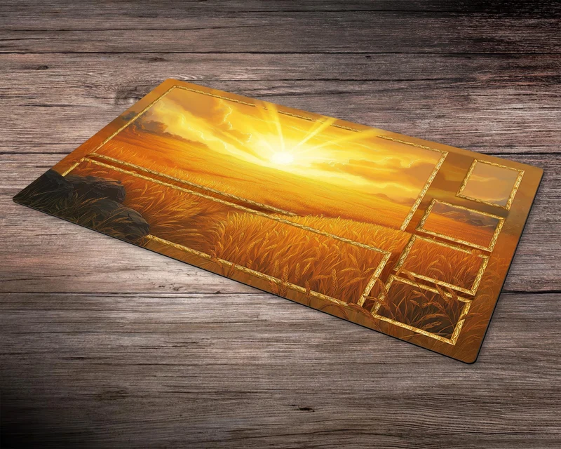 Zoned Plains - 24"x14" - Zoned Playmat MTG - Board Game Mat for TCG - Premium Desk Mat for Card Game Players and Gaming