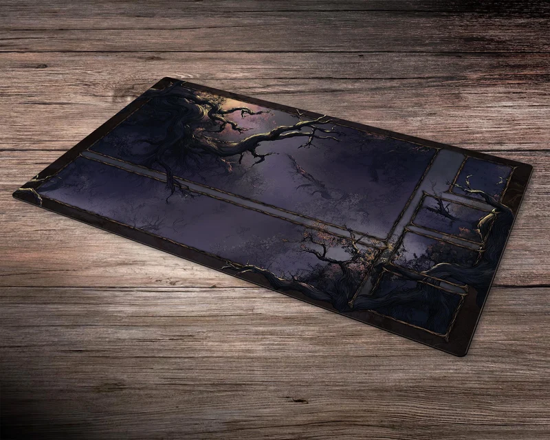 Zoned Swamp - 24"x14" - Zoned Playmat MTG - Board Game Mat for TCG - Premium Desk Mat for Card Game Players and Gaming