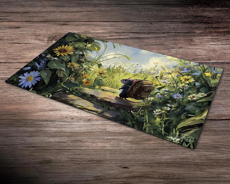 Bloomburrow Plains - 24"x14" - Playmat MTG - Board Game Mat for TCG, Premium Desk Mat