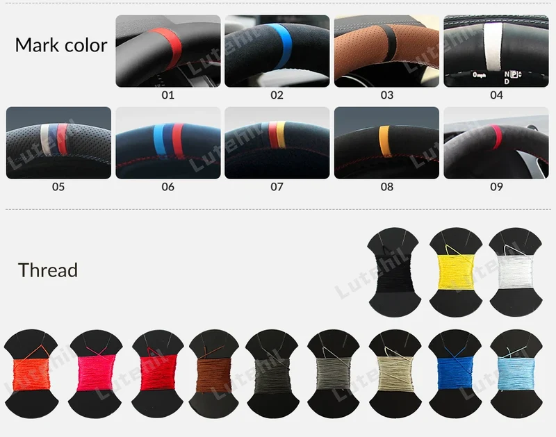 For Seat Ibiza 2004 2005 2006 Custom Car Steering Wheel Braid Cover Hand Sewing DIY Artificial leather Suede Car Accessories