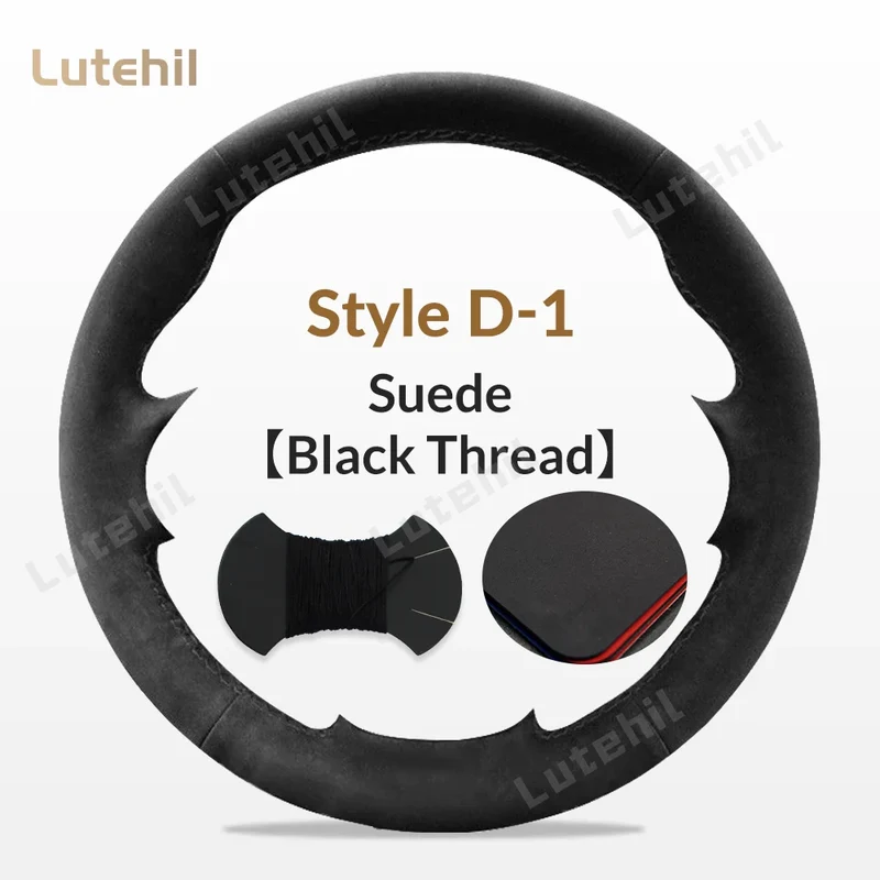 For Seat Ibiza 2004 2005 2006 Custom Car Steering Wheel Braid Cover Hand Sewing DIY Artificial leather Suede Car Accessories