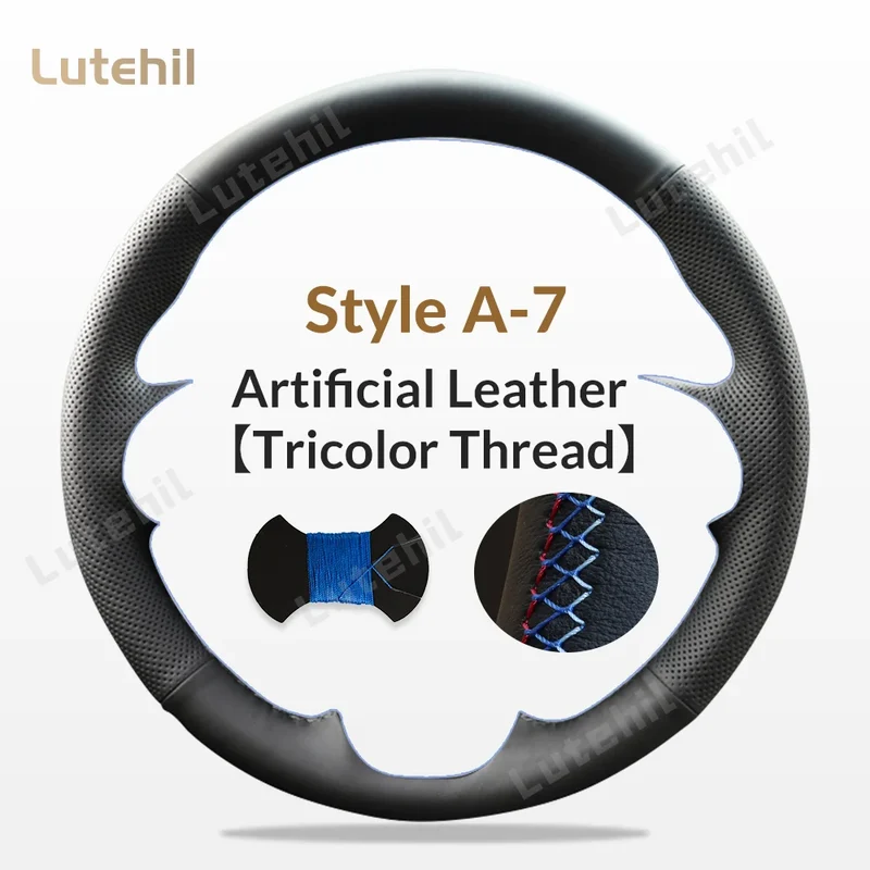 For Seat Ibiza 2004 2005 2006 Custom Car Steering Wheel Braid Cover Hand Sewing DIY Artificial leather Suede Car Accessories