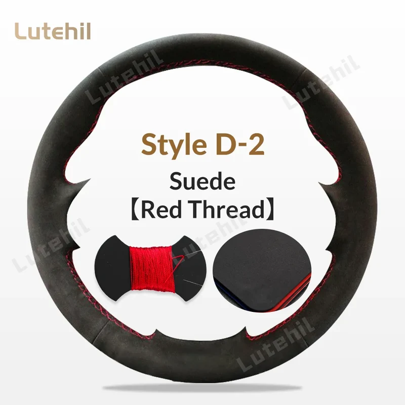 For Seat Ibiza 2004 2005 2006 Custom Car Steering Wheel Braid Cover Hand Sewing DIY Artificial leather Suede Car Accessories