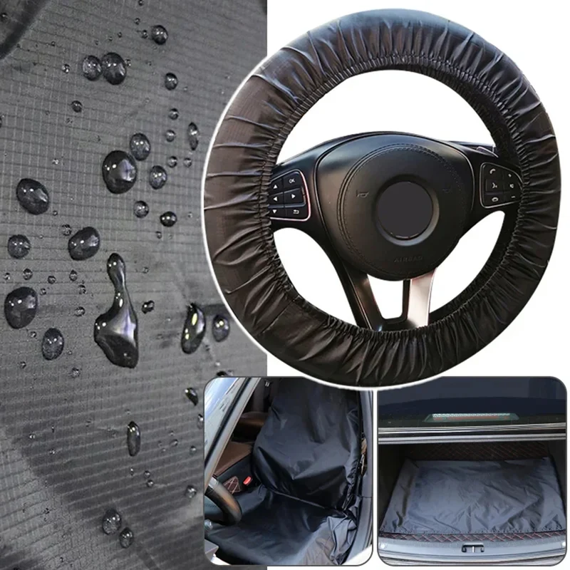 Dustproof Car Seat Protector Steering Wheel Cover Oxford Cloth Oil-proof Anti-pollution Car Repair Protective Cover