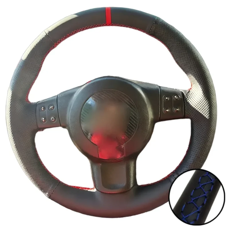 Car Accessories Hand Stitched Perforated Artificial Leather 2006-2008 Ibiza (6L) 2007 Steering Wheel Cover For Seat Leon (Mk2)