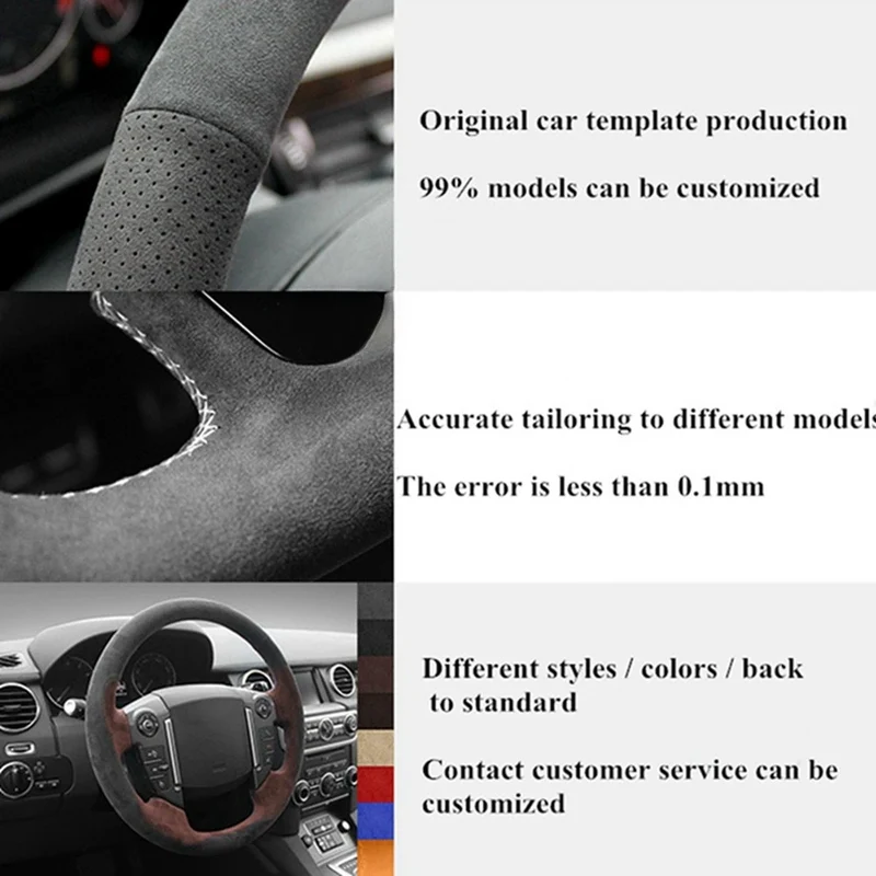 Hand Sewing Soft Suede Car Steering Wheel Cover For Seat Ibiza(6J)(FR/CUPRA) 2015 Mii FR Leather Original Steering Wheel Braid