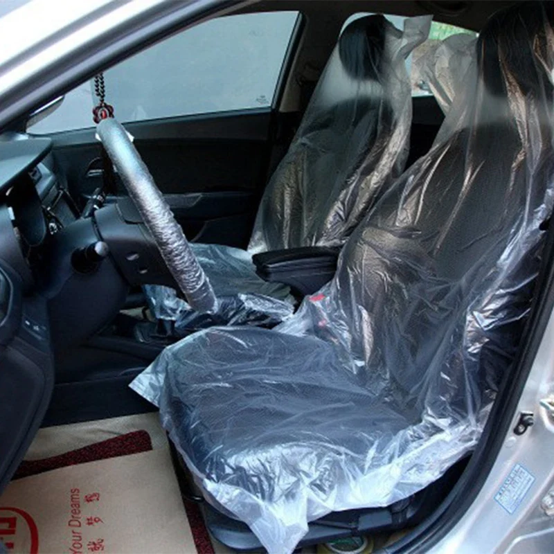 Universal Disposable Car Seat Dust-proof Covers Waterproof Vehicle Car Steering Wheel Cover Protector Car Interior Accessories