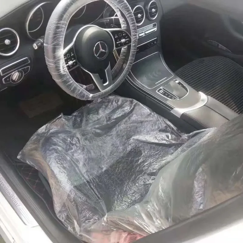 Universal Disposable Car Seat Dust-proof Covers Waterproof Vehicle Car Steering Wheel Cover Protector Car Interior Accessories