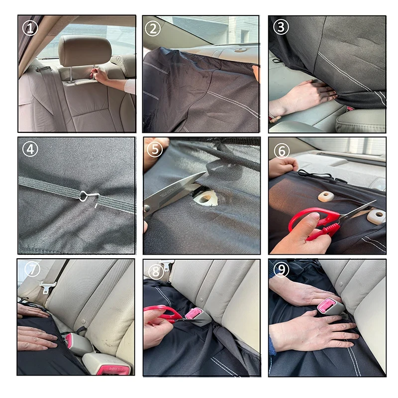AUTO PLUS Car Seat Covers Set Baja Saddle Blanket Weave Universal Fit Most Car Seat Protection Steering Wheel Cover Protector