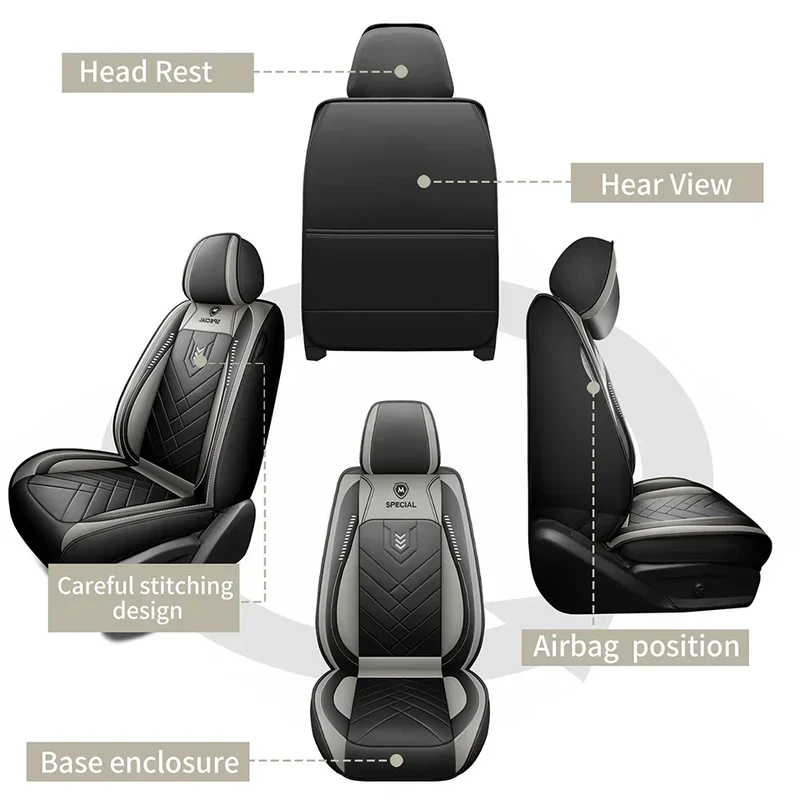 1pcs All inclusive seat cover full leather car seat cushion Driver's seat cover or passenger seat cover all season universal pad