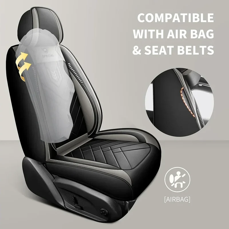 1pcs All inclusive seat cover full leather car seat cushion Driver's seat cover or passenger seat cover all season universal pad