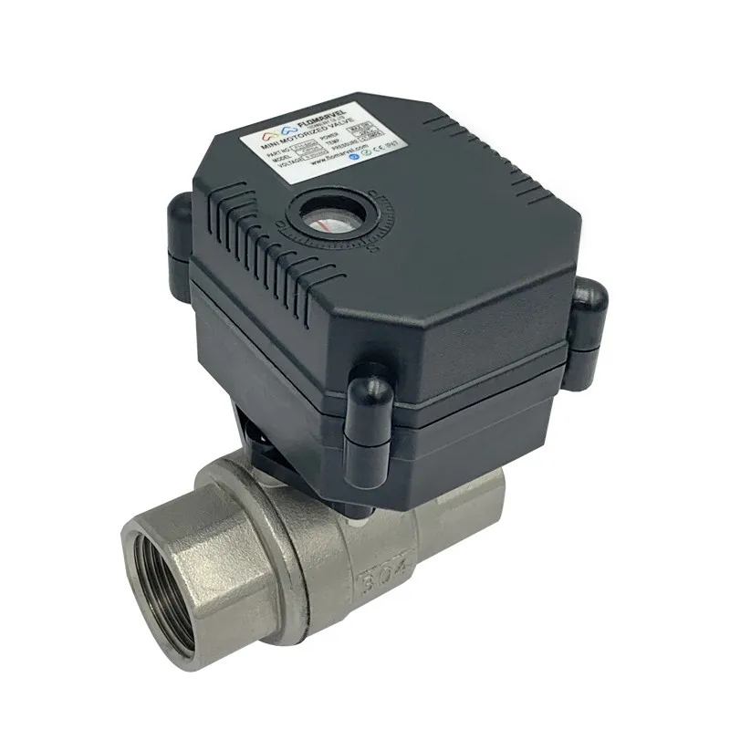 DC Motor Electric Actuator Operated Normally Open Closed Dn15 1/2" Dn20 3/4 Inch 12v Stainless Steel 304 Brass Pvc Ball Valve