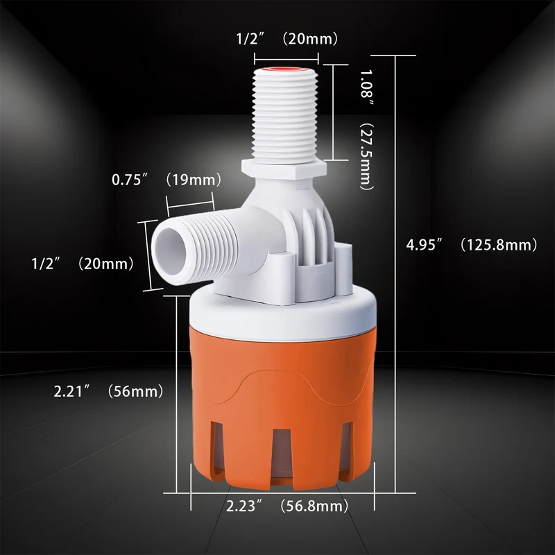 Easy Maintenance 1/2" Float Valve for Horse Drink Trough 1" Pig Drink Trough Float Valve 3/4" Stock Drinking Fountain Valves