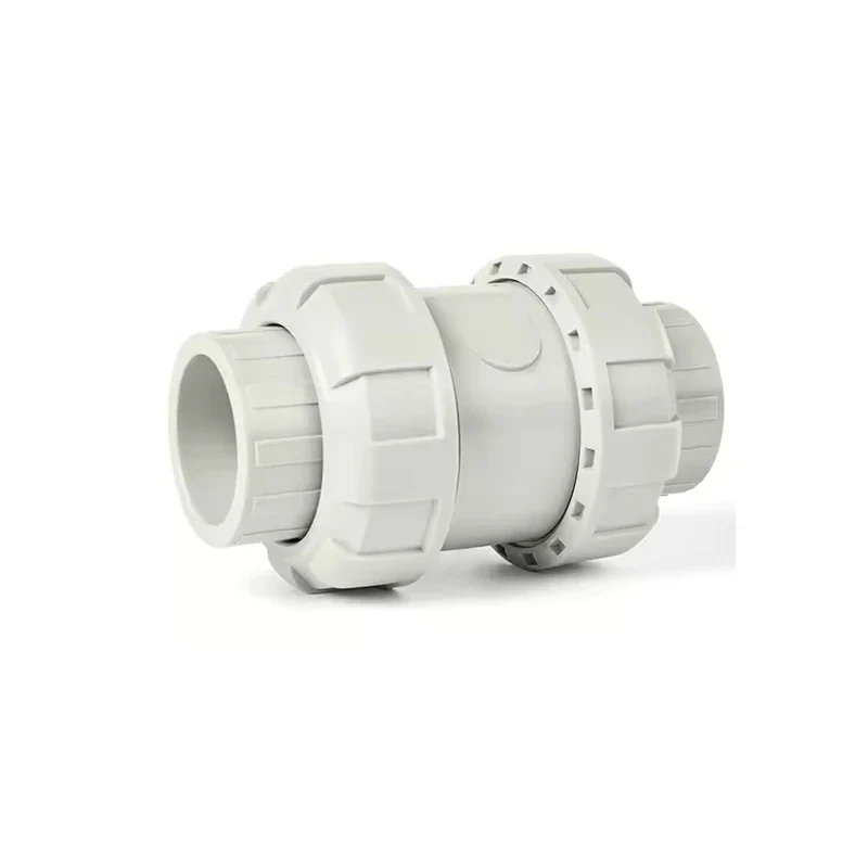 China high quality 1/2" to 2" PPH double union socket ball check valve DN15 to DN50 pph vertical check valve