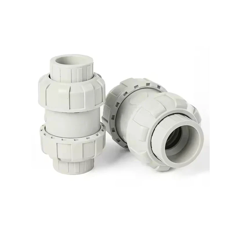 China high quality 1/2" to 2" PPH double union socket ball check valve DN15 to DN50 pph vertical check valve