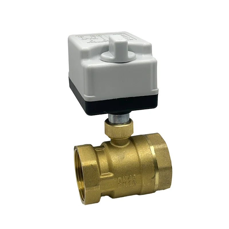 DC12V/24V AC220V Electric Hand Self-Integrated Medium Temperature Control Brass Three-Wire Two-Control Valve 1" Inch OEM