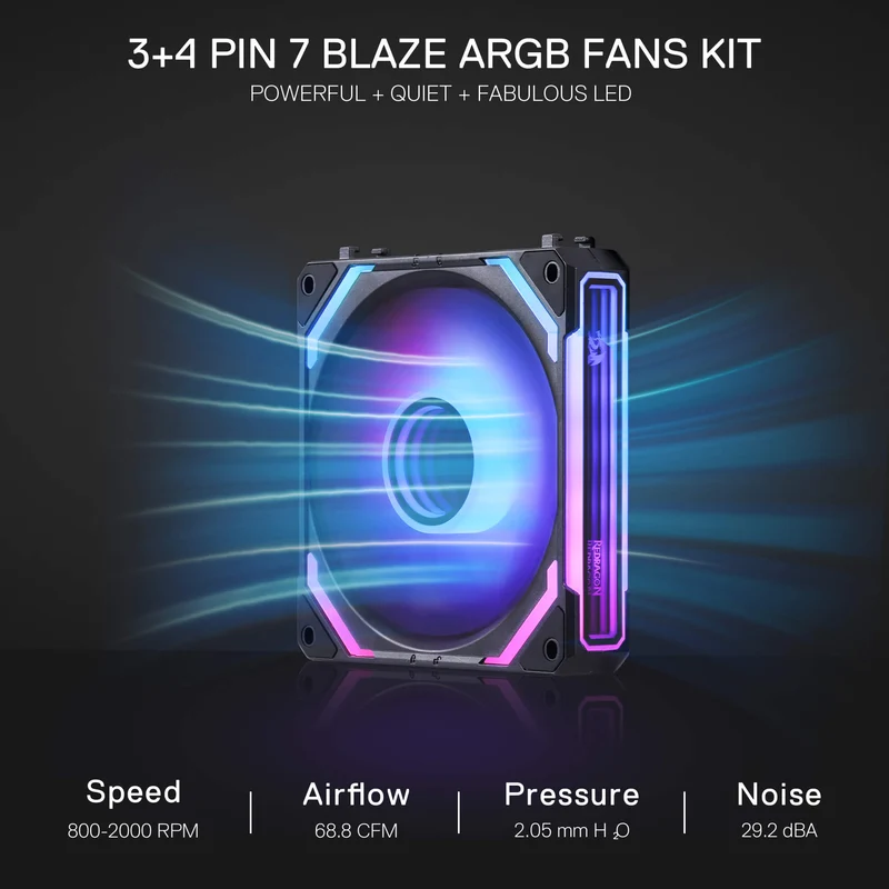 (Open-box) GCF012 Reverse 120mm ARGB PC Case Fan