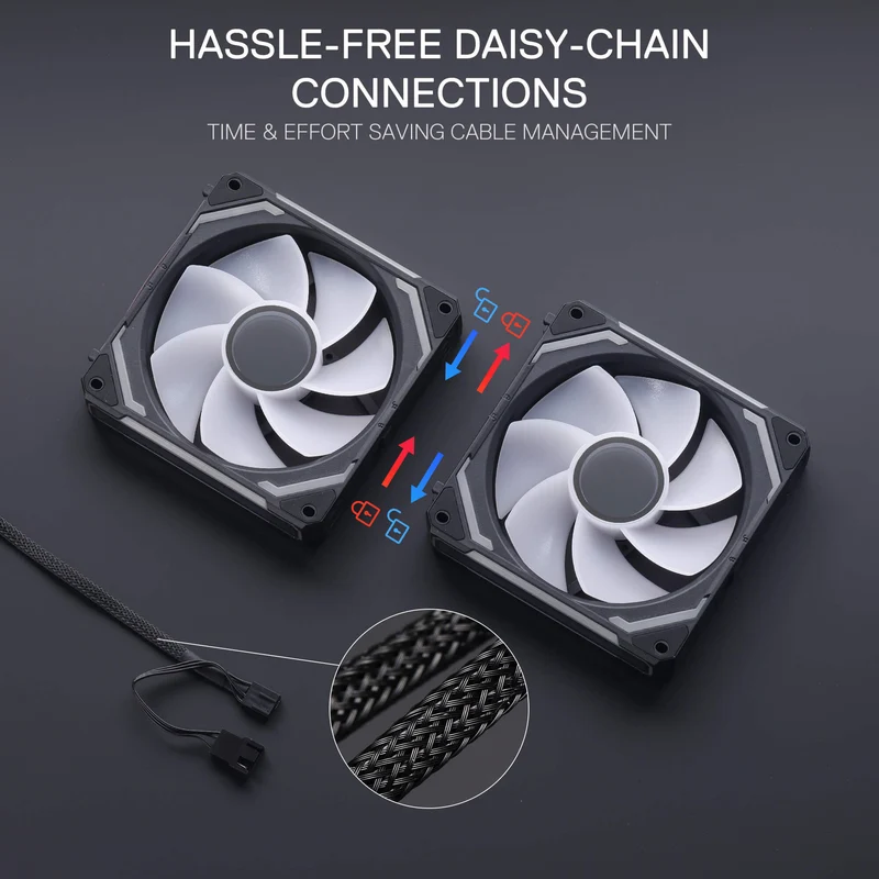 (Open-box) GCF012 Reverse 120mm ARGB PC Case Fan