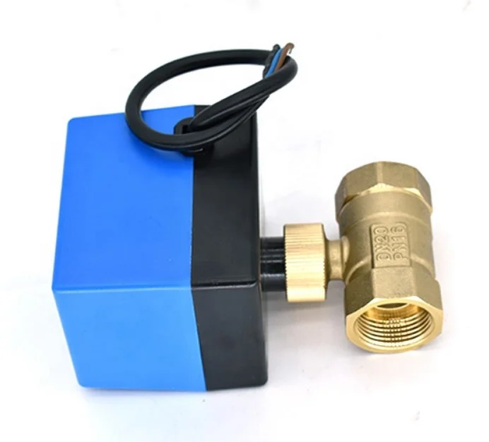 Manufacturers Price High Quality CE DN20 Brass 2-way Electric Ball Valve