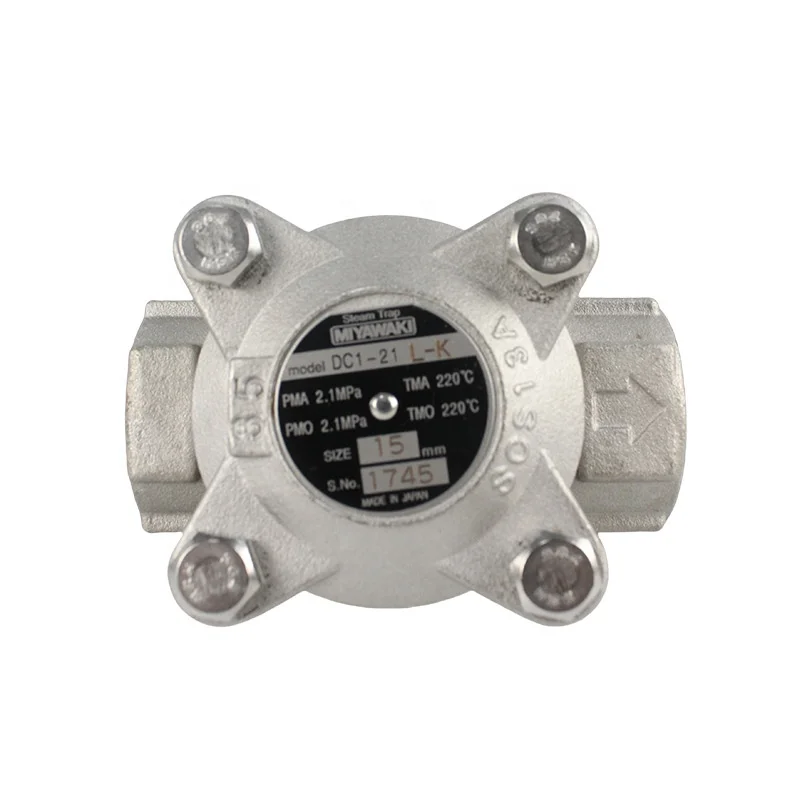 MIYAWAKI DC1-21L Thermostatic Steam Trap Balanced Pressure 1/2inch DN15 3/4inch DN20 1inch DN25 Valves