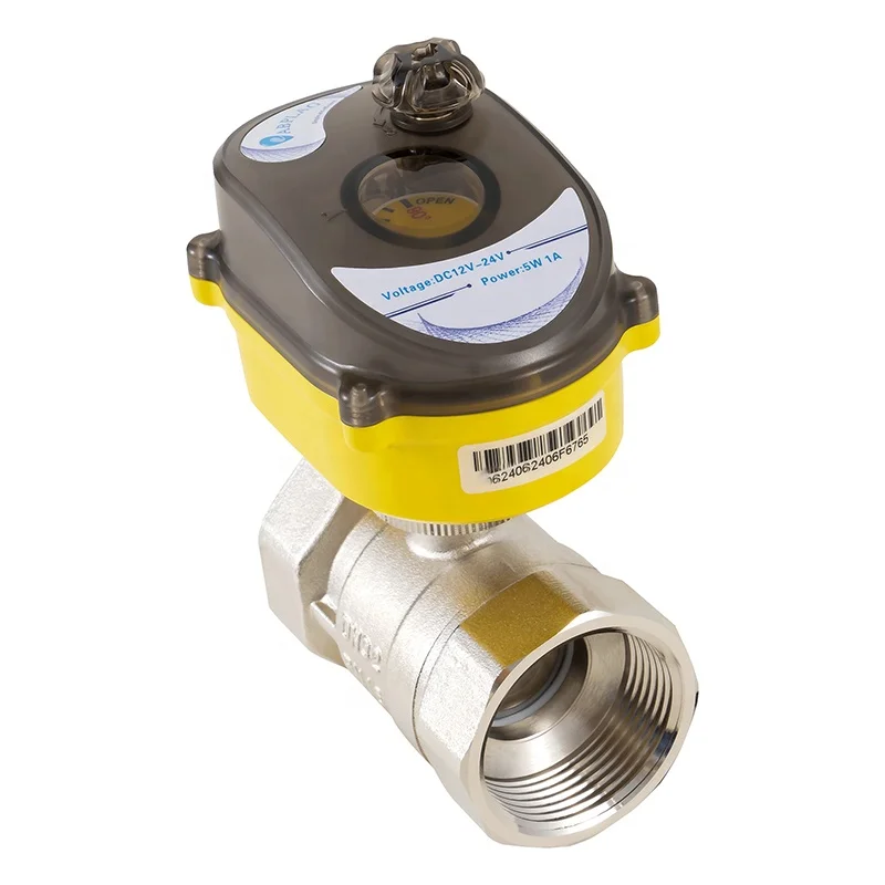 Stainless Steel Electric Ball Valve 2-way Water Valve with Power Adapter Automatic Return Setting Electric Valve