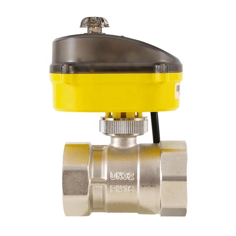 Stainless Steel Electric Ball Valve 2-way Water Valve with Power Adapter Automatic Return Setting Electric Valve