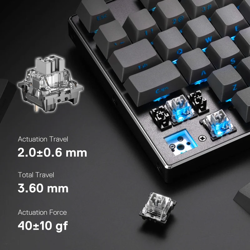 DEVARAIAS K556 PRO Aluminum Keyboard (Side Printed PBT Keycaps)