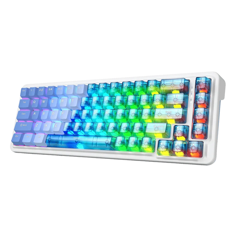 NOVA K709 HE Rapid Trigger Gaming Keyboard (Transparent Blue Keycaps)