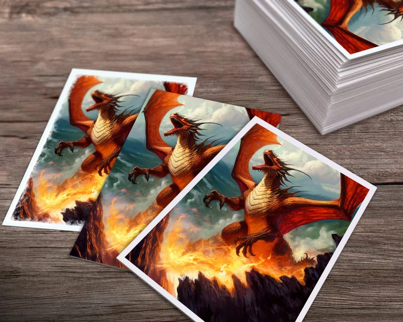 Red Dragon Card sleeves MTG Card Sleeves - 60/100/120 - TCG Card Sleeve Set - Commander Sleeves - Magic the Gathering Gifts