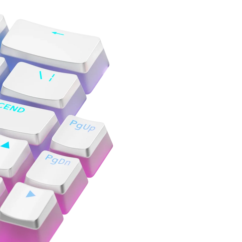 Keycaps Aura V3 White US