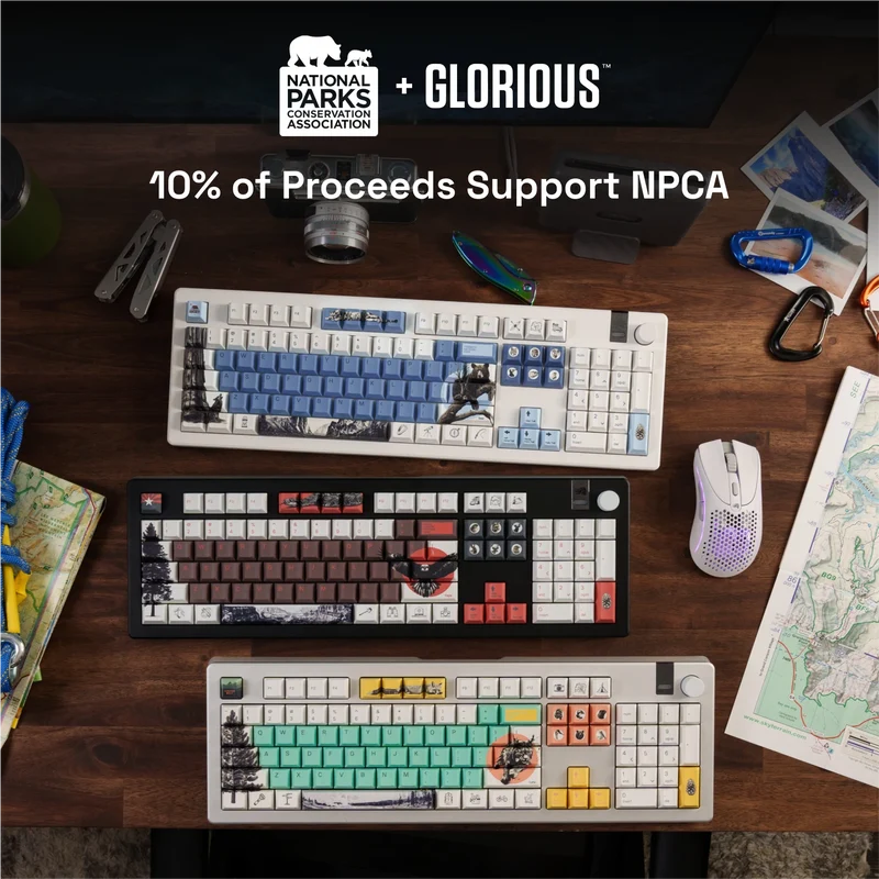 NPCA + Glorious GPBT National Parks Collection Keycaps
