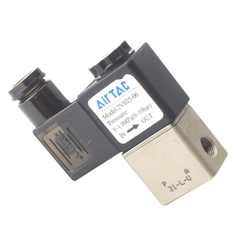 Superior Quality AIRTAC 2V025-08 24 Volt 2 Way Solenoid Valve 1/4" NPT Electric Solenoid Valve