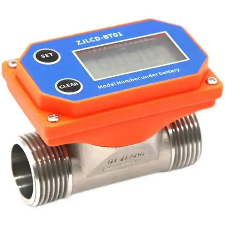 2" Dry Battery Stainless Steel Electronic Digital Display Flowmeter DN50 Water Flow Sensor for Farm/Garden Irrigation