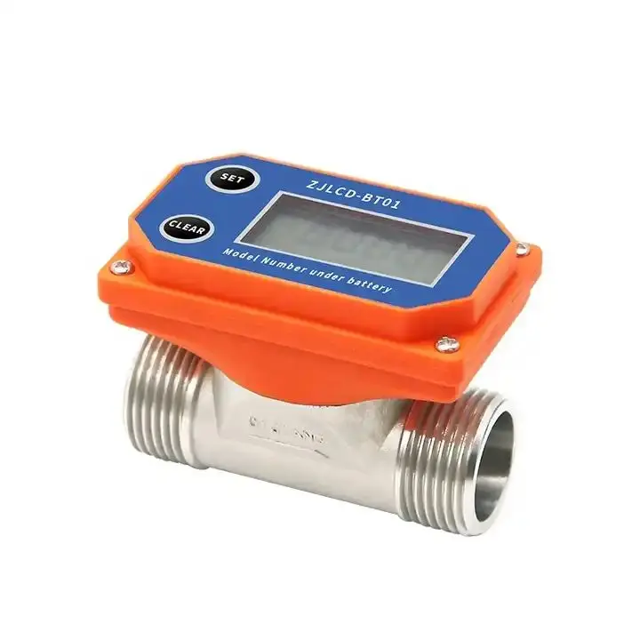 2" Dry Battery Stainless Steel Electronic Digital Display Flowmeter DN50 Water Flow Sensor for Farm/Garden Irrigation