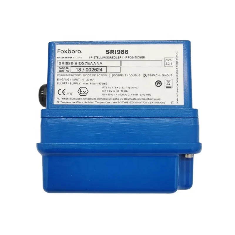 Valve Positioner SRI986-BIDS7ZZZNA Spot Sales ECKARDT Schneider SRI986-BIDS7EAANA
