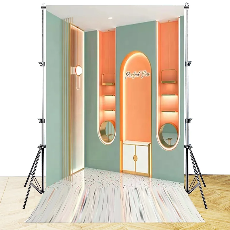 Minimalist Corner Live Broadcast Room Custom 3d HD Live Photography Background Cloth