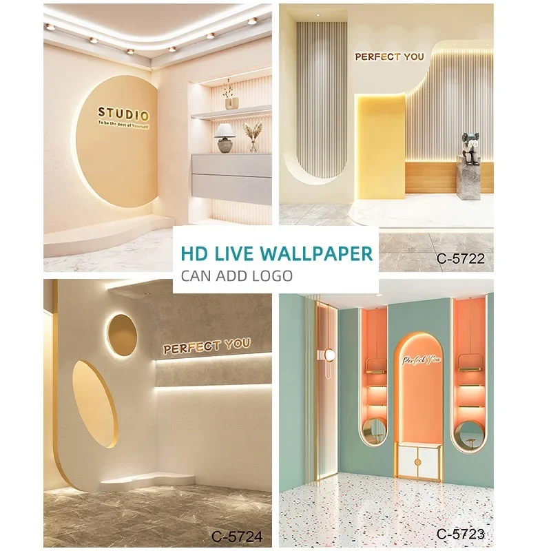 Minimalist Corner Live Broadcast Room Custom 3d HD Live Photography Background Cloth