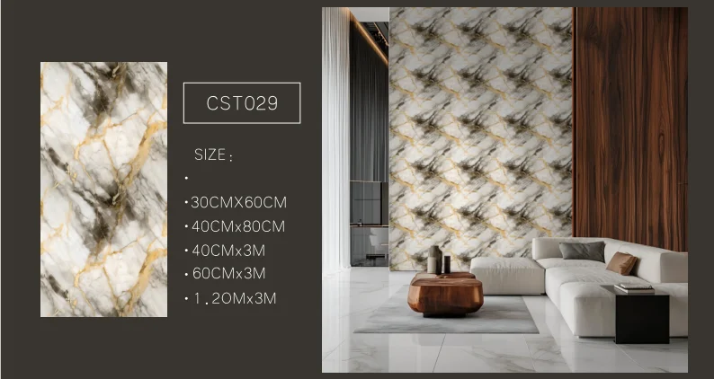 Modern Geometric Waterproof 3D Foam PVC Wall Sticker Roll Self Adhesive Peel Stick Wall Panels for Interior Home Decoration