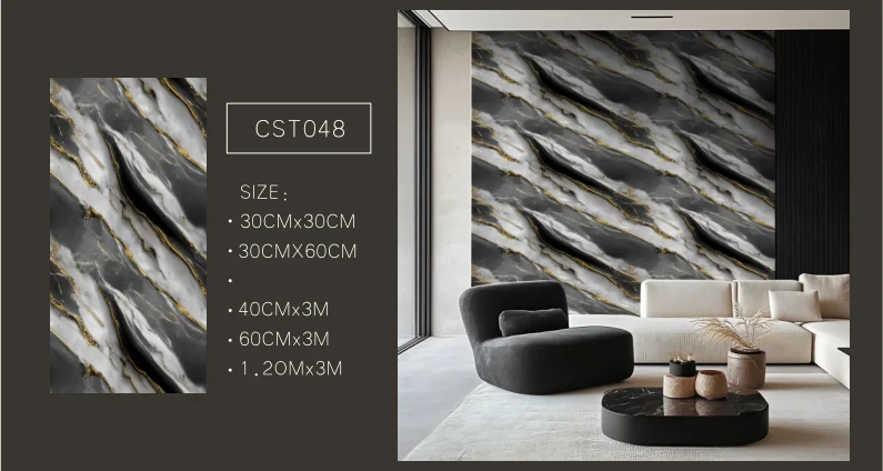Modern Geometric Waterproof 3D Foam PVC Wall Sticker Roll Self Adhesive Peel Stick Wall Panels for Interior Home Decoration