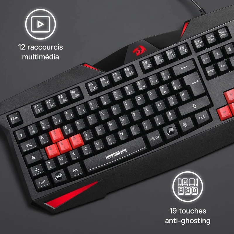 HIPPOGRYPH K301 Clavier De Jeu À Membrane Filiaire