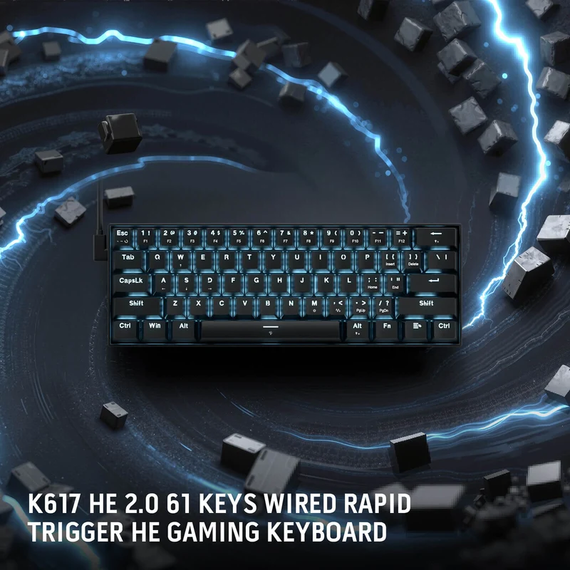 FIZZ K617 Black (Magnetic Hall Effect Keyboard)