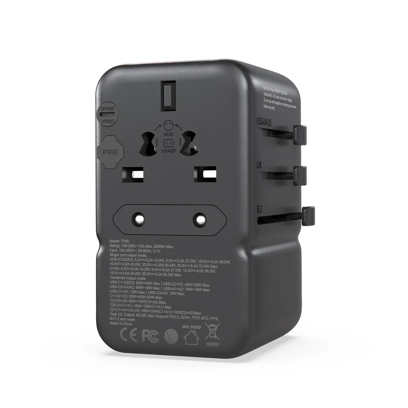MINIX TP85 GaN-III 85W Universal Travel Adapter