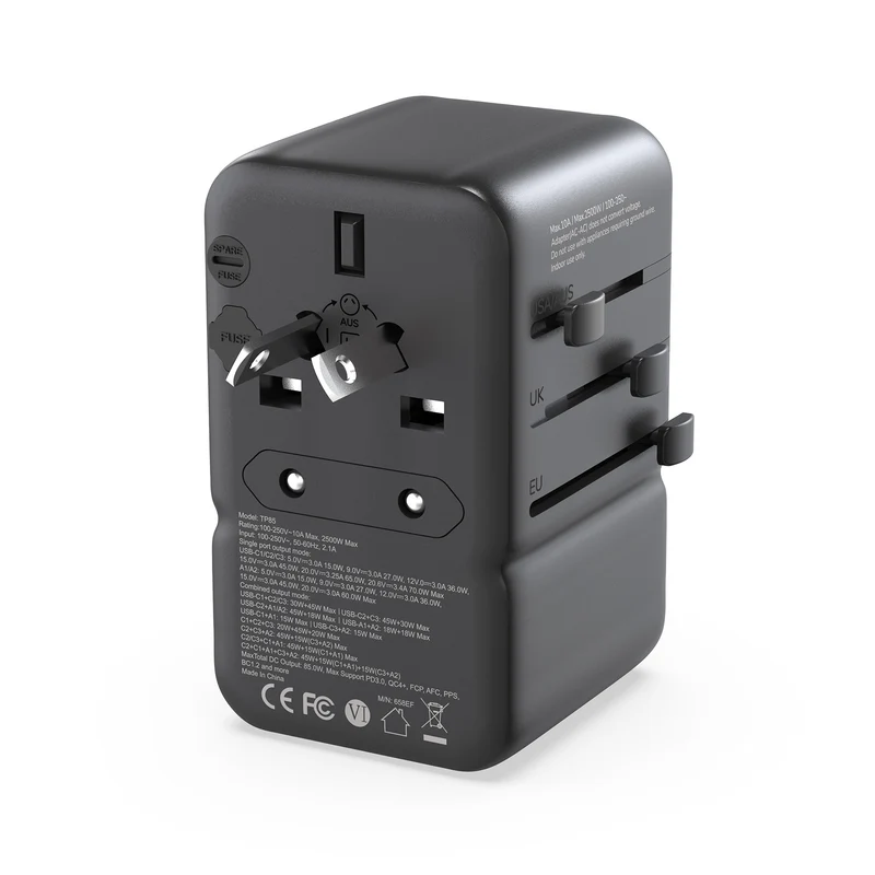 MINIX TP85 GaN-III 85W Universal Travel Adapter