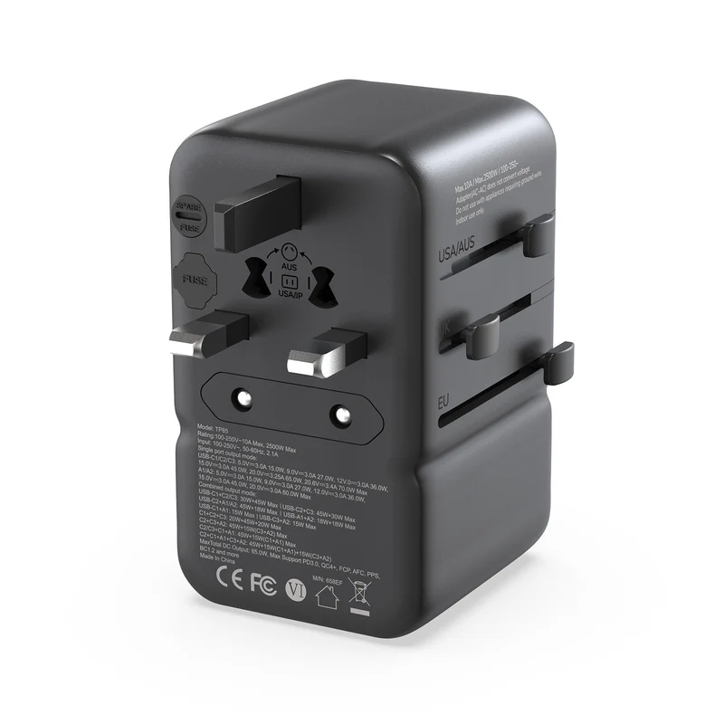 MINIX TP85 GaN-III 85W Universal Travel Adapter